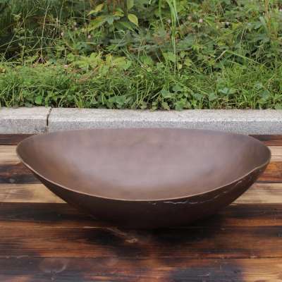 The handmade light coffee color vessel basin sink/bronze casting sink with special shape design