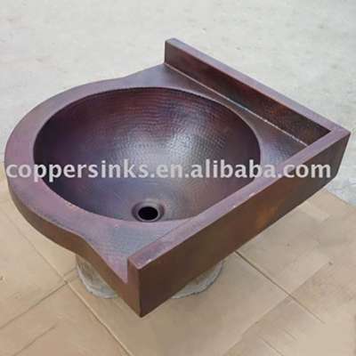 copper corner vanity sinks / copper custom mexican basin sink