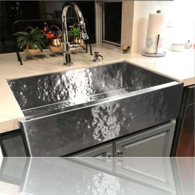 Customize KS301810 brand new stainless steel 304/316ss wash basin kitchen sink with polished hammered texture